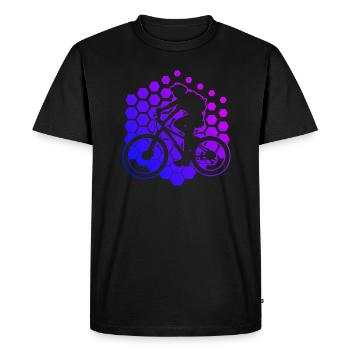 VTT Cyclisme Cyclistes Cyclisme VTT - T-shirt Premium bio Homme - noir - Devant - Nico (187cm)