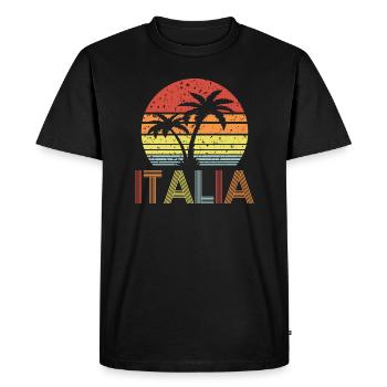 Italia - Männer Premium Bio T-Shirt - Schwarz - Vorne - Nico (187cm)