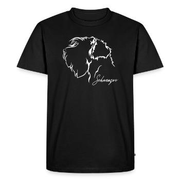 Schnauzer Profile Dogs Dog Wilsigns - Men's Premium Organic T-Shirt - black - Front - Nico (187cm)