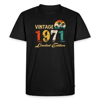 Millésime 1971 Edition Limitée Fabriqué En 1971 Anniversaire - T-shirt Premium bio Homme - noir - Devant - Nico (187cm)