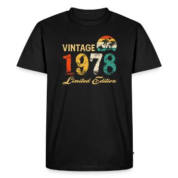 Millésime 1978 Edition Limitée Fabriqué En 1978 Anniversaire - T-shirt Premium bio Homme - noir - Devant - Nico (187cm)