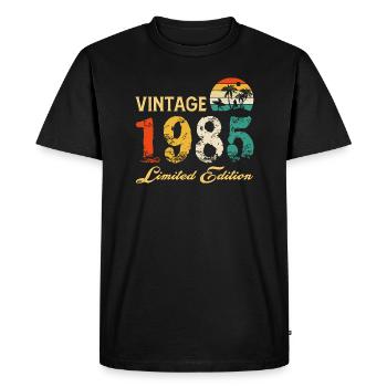 Vintage 1985 Edition Limitée Made In 1985 Anniversaire - T-shirt Premium bio Homme - noir - Devant - Nico (187cm)