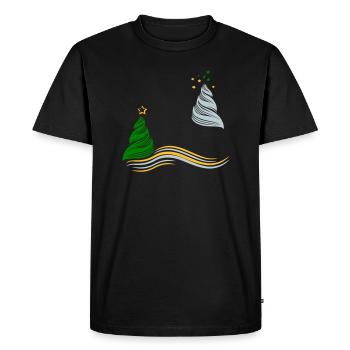 Sapins de Noël - T-shirt Premium bio Homme - noir - Devant - Nico (187cm)
