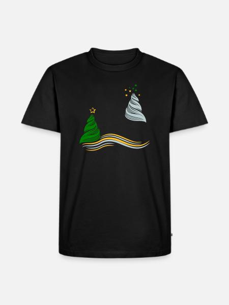 Sapins de Noël - T-shirt Premium bio Homme - noir