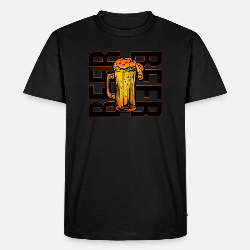 Bier Bier - Männer Premium Bio T-Shirt - Schwarz