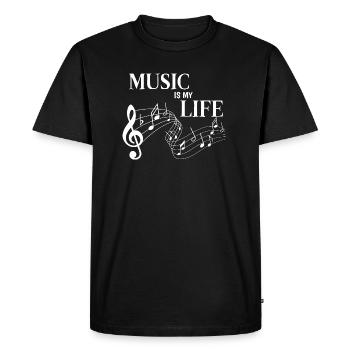 Music Pop Rock Party Gift Shirt Jazz Classic - Men's Premium Organic T-Shirt - black - Front - Nico (187cm)