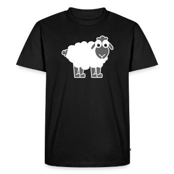 cute sheep motif - Men's Premium Organic T-Shirt - black - Front - Nico (187cm)