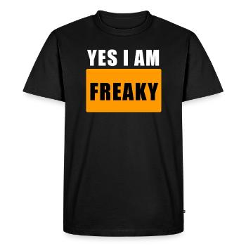 OUI JE SUIS FREAKY - T-shirt Premium bio Homme - noir - Devant - Nico (187cm)