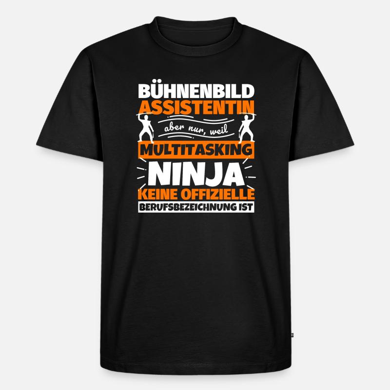 Bühnenbild Assistentin - Männer Premium Bio T-Shirt - Schwarz