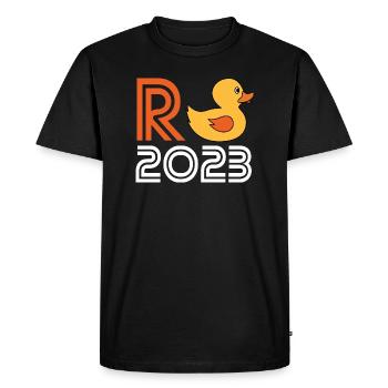 Pension 2023 - Adieu - Pension Retraite - T-shirt Premium bio Homme - noir - Devant - Nico (187cm)