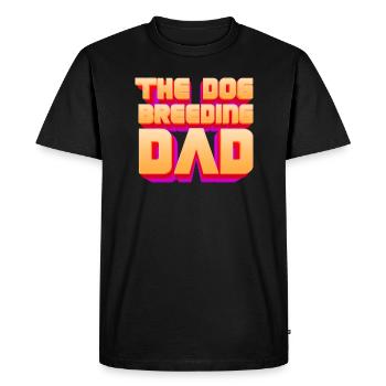 Le père éleveur de chiens - Papa Lustig - T-shirt Premium bio Homme - noir - Devant - Nico (187cm)