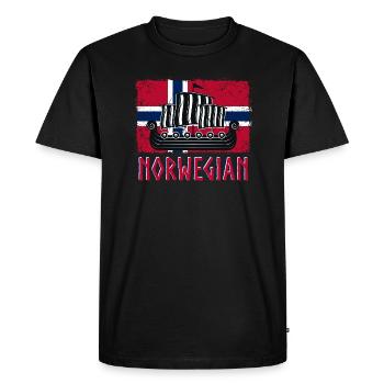 Norway Norwegian Viking Vikings Fun Valhalla Odin - Men's Premium Organic T-Shirt - black - Front - Nico (187cm)