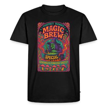 Breuvage de sorcière psychédélique - T-shirt Premium bio Homme - noir - Devant - Nico (187cm)