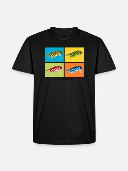 Pop Art Drosophila - Männer Premium Bio T-Shirt - Schwarz