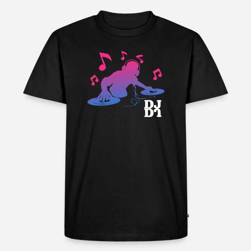 DJ Neonlights - Männer Premium Bio T-Shirt - Schwarz