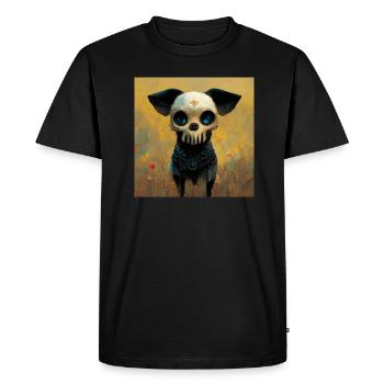 Crâne de chien Crâne Crâne - T-shirt Premium bio Homme - noir - Devant - Nico (187cm)
