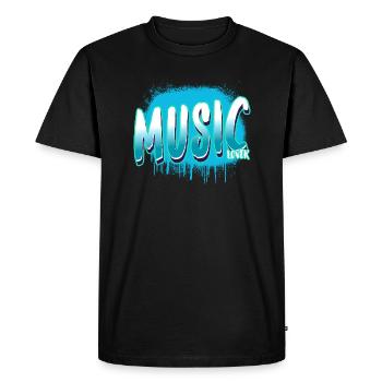 Music lover blue graffiti color paint spray - Men's Premium Organic T-Shirt - black - Front - Nico (187cm)