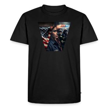 One common goal, dispatcher - Men's Premium Organic T-Shirt - black - Front - Nico (187cm)