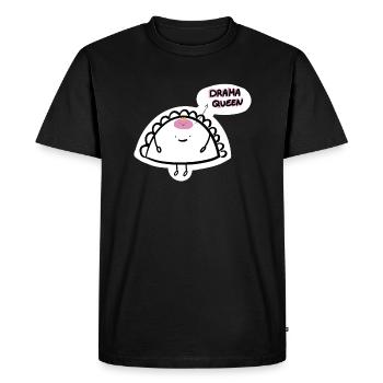 Dumpling Drama Queen Dumpling - Men's Premium Organic T-Shirt - black - Front - Nico (187cm)