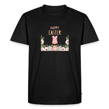 Ostern - Joyeux lapin de Pâques - T-shirt Premium bio Homme - noir - Devant - Nico (187cm)