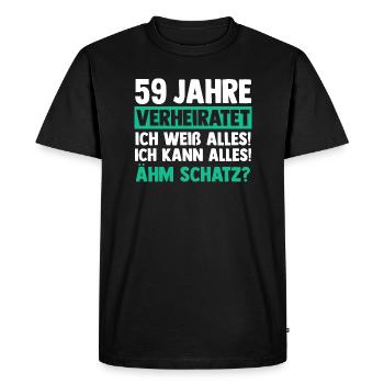 Marriage Tidal Wedding 59 Years Married Wedding - Men's Premium Organic T-Shirt - black - Front - Nico (187cm)