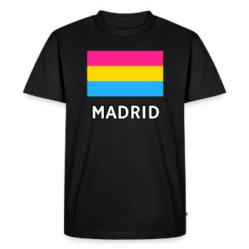 Pan Pride Drapeau Madrid - T-shirt Premium bio Homme - noir - Devant - Nico (187cm)