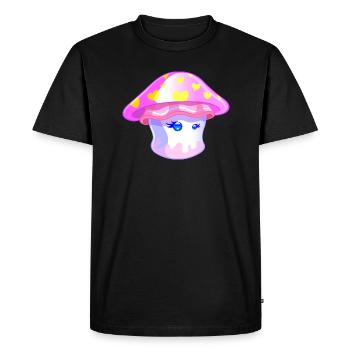 Champignon Fille - T-shirt Premium bio Homme - noir - Devant - Nico (187cm)