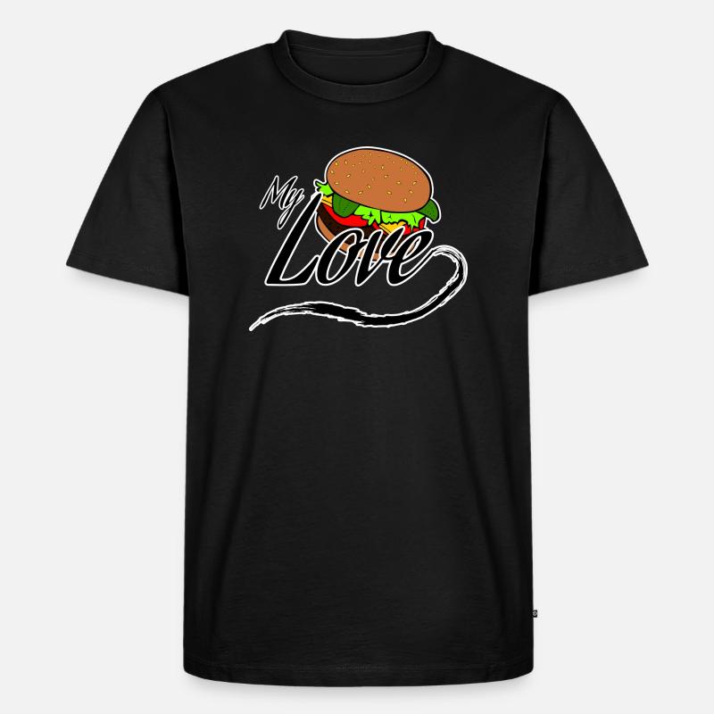 Hamburger - Männer Premium Bio T-Shirt - Schwarz