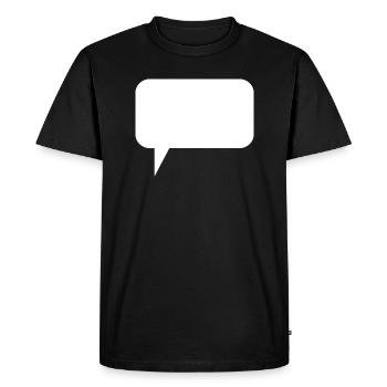 Speech Bubble Thought Bubble Label Speechbubble - Men's Premium Organic T-Shirt - black - Front - Nico (187cm)