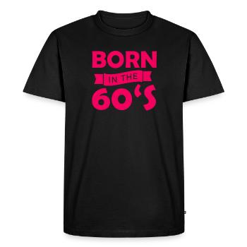 Années 60 Années 1960-1970 Naissance - T-shirt Premium bio Homme - noir - Devant - Nico (187cm)
