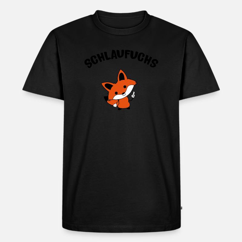 schlaufuchs_02 - Männer Premium Bio T-Shirt - Schwarz