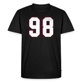 Numéro quatre-vingt-dix-huit - 98 Classic Vintage Sport - T-shirt Premium bio Homme - noir - Devant - Nico (187cm)