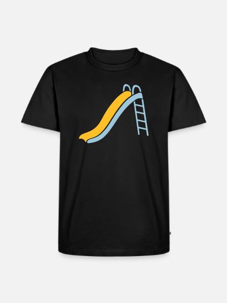 Rutsche - Männer Premium Bio T-Shirt - Schwarz