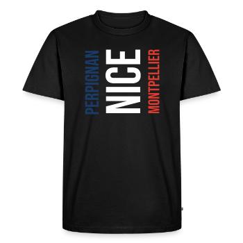 Sud de la France Souvenir - T-shirt Premium bio Homme - noir - Devant - Nico (187cm)