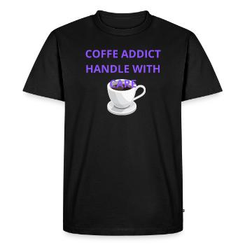 COFFE - T-shirt Premium bio Homme - noir - Devant - Nico (187cm)
