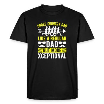 Coureur de fond et entraîneur de cross-country - Cross unique - T-shirt Premium bio Homme - noir - Devant - Nico (187cm)