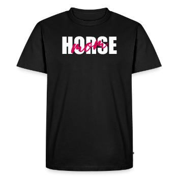 Horse Mom - Men's Premium Organic T-Shirt - black - Front - Nico (187cm)