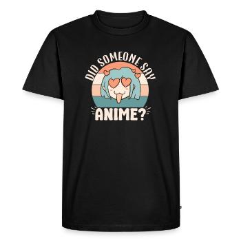 Mignon Japonais Manga Femmes Filles Cadeau Otaku Kawaii - T-shirt Premium bio Homme - noir - Devant - Nico (187cm)