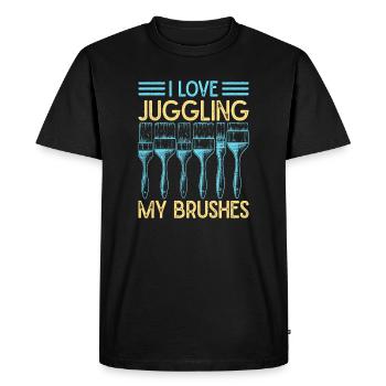 House Painter Dad Unique Gifts - Men's Premium Organic T-Shirt - black - Front - Nico (187cm)