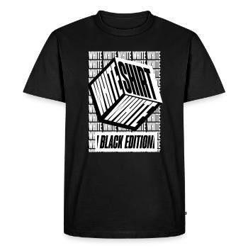 Chemise blanche - T-shirt Premium bio Homme - noir - Devant - Nico (187cm)