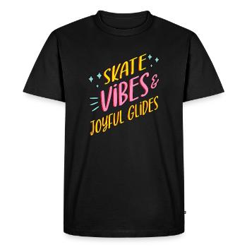 Roller Skater Party Skate Vibes Joyful Glides Gift - Men's Premium Organic T-Shirt - black - Front - Nico (187cm)