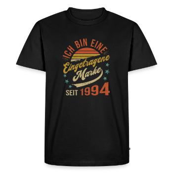 30th Birthday I am 30 years registered trademark - Men's Premium Organic T-Shirt - black - Front - Nico (187cm)