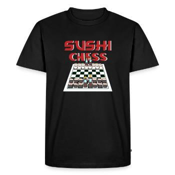 Amateur de sushis Sushi Échecs Sushi - T-shirt Premium bio Homme - noir - Devant - Nico (187cm)