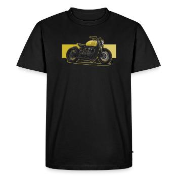 Bobber // Custom // Motorcycle - Men's Premium Organic T-Shirt - black - Front - Nico (187cm)