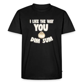 Délicieuse cuisine asiatique Bao Bun drôle de dim sum j’aime - T-shirt Premium bio Homme - noir - Devant - Nico (187cm)