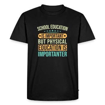 Fanatiques de fitness Éducation physique Importanter - T-shirt Premium bio Homme - noir - Devant - Nico (187cm)