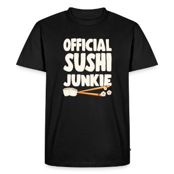 Sushi Lover Officiel Sushi Junkie - T-shirt Premium bio Homme - noir - Devant - Nico (187cm)