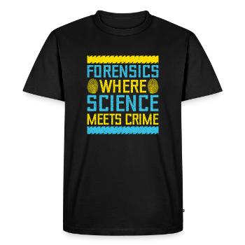 Forensic Science Major Science Meets Crime - Men's Premium Organic T-Shirt - black - Front - Nico (187cm)
