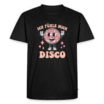 J’ai l’impression que je vais aller à la soirée disco, fêter la danse disco - T-shirt Premium bio Homme - noir - Devant - Nico (187cm)