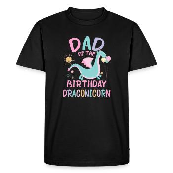 Papa De La Fille D’anniversaire Fête De La Famille Dracon - T-shirt Premium bio Homme - noir - Devant - Nico (187cm)